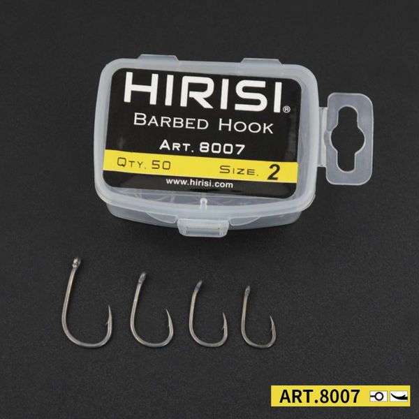 

fishing hooks 100pcs barbed carp hook set high carbon steel ring eye fishhook size 2468