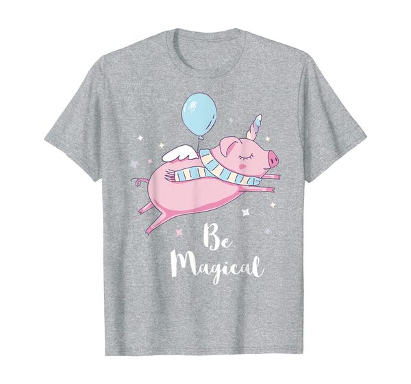 

crazy cute pig be magical funny pork friends t-shirt, White;black