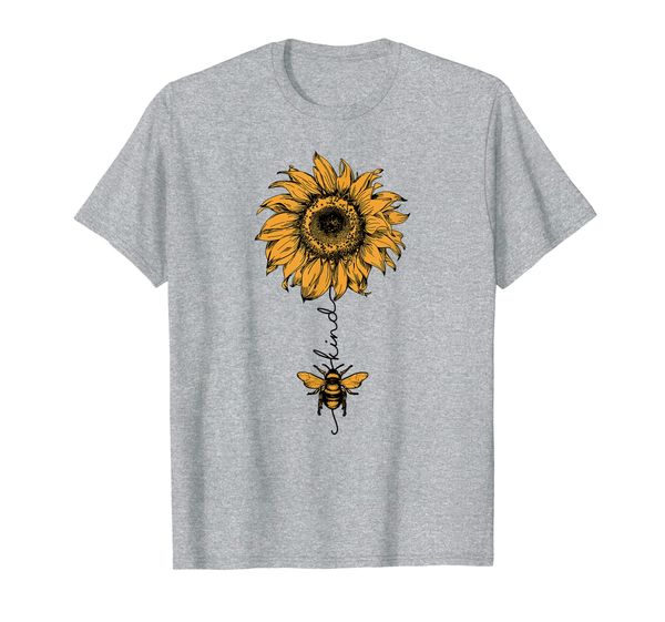 

bee kind sunflower t-shirt, White;black