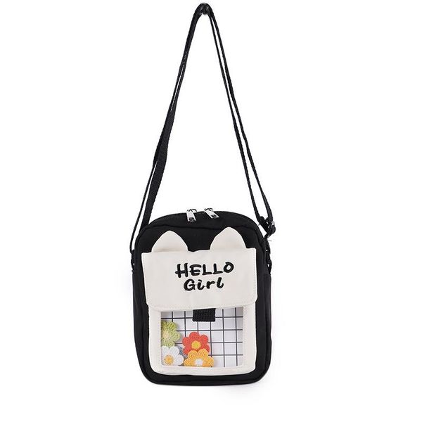 

evening bags simple canvas bag women's shoulder messenger leisure transparent pvc girl daily small square