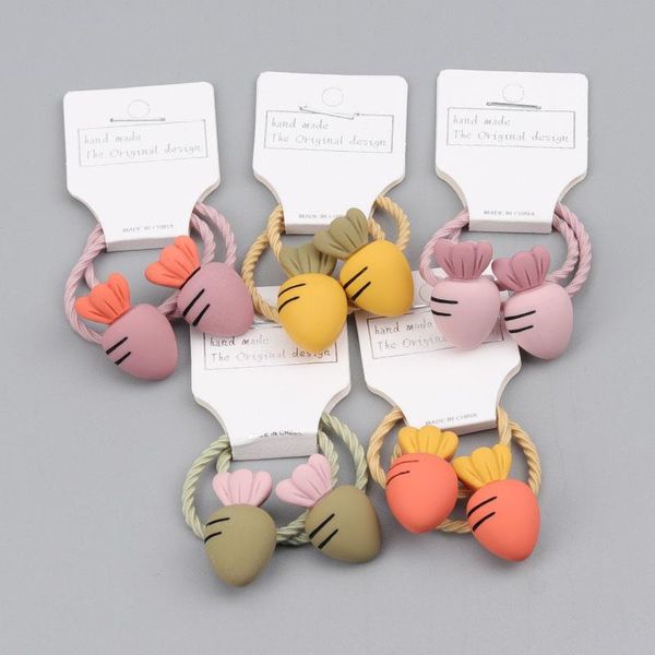 

little princess hair accessories girls hair rope baby rubber band cartoon sweetheart carrot accessories bands, Slivery;white