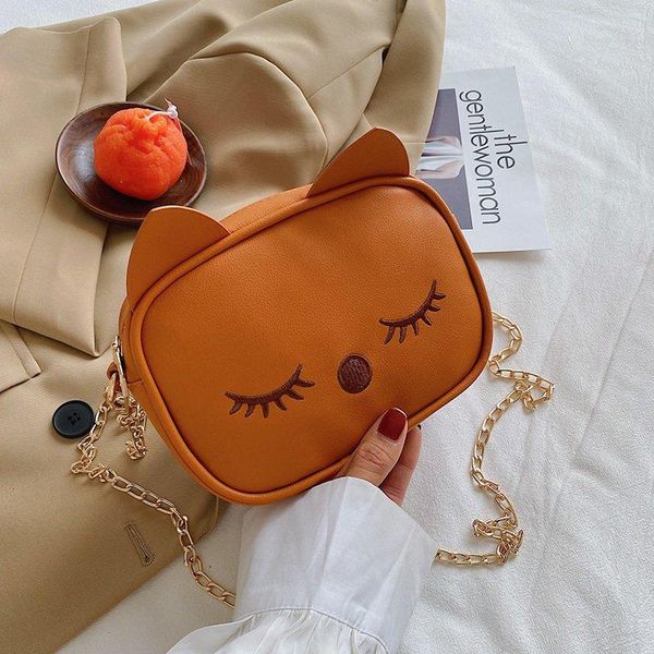 

evening bags 2021 cartoon embroidery ladies bag japan and korea style one shoulder crossbody litchi pattern versatile small square