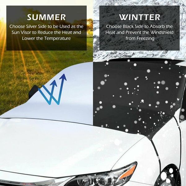 

car sunshade magnetic windshield snow cover winter ice protector heat sun shade