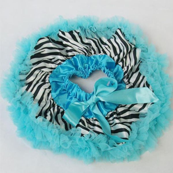 

baby girl clothes zebra miniskirt tutu skirt blue pettiskirt chiffon ruffled born birthday clothing