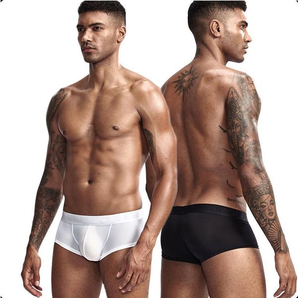 Roupa de banho masculina sexy maiô shorts cintura baixa respirável bikini briefs boxer roupa interior praia fatos de banho troncos de natação