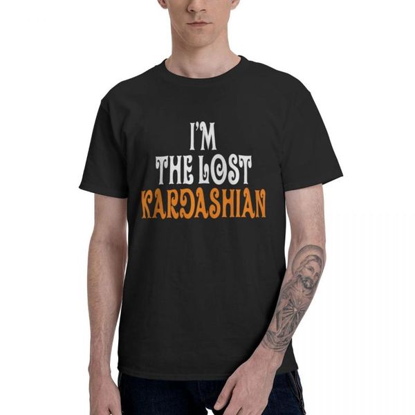 

men's t-shirts i'm the lost kardashian printed oversized men t shirt anime polyester goth tee streetwear, White;black