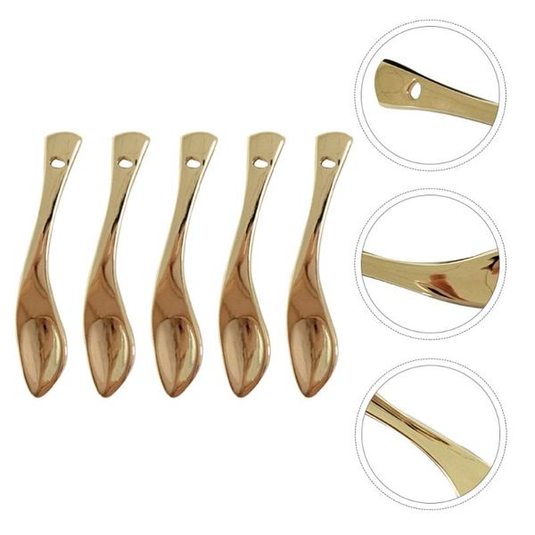

storage bottles & jars 4pcs practical cosmetic mask scoop beauty facial cream spoon (golden)