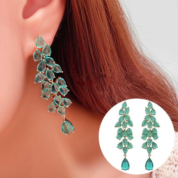 

dangle & chandelier luxury drop earrings vintage exaggeration jewelry for women wedding cocktail party birthday gifts, Silver