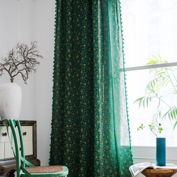 

curtain & drapes bronzing wind chime christmas curtains for living room semi-sheer tassel window home decor cotton linen drapes blinds