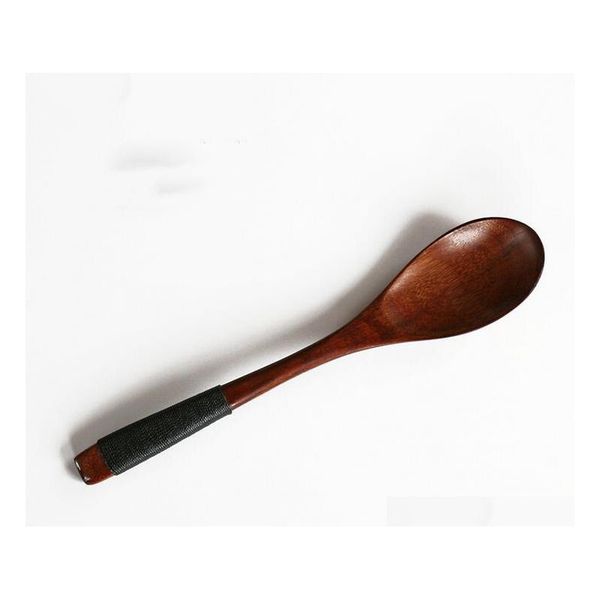 

20*4cm natural freshness wooden spoon japanese-style export tableware phoebe nees long-handled wrapped line spo jlljiw xmhyard