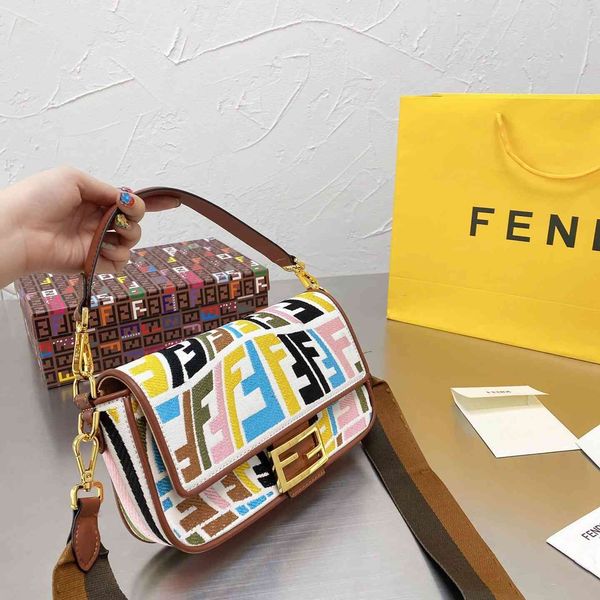 

ss f high version french stick middle ancient bag jacquard embroidery women's single shoulder bag messenger luxuryss designerss yw