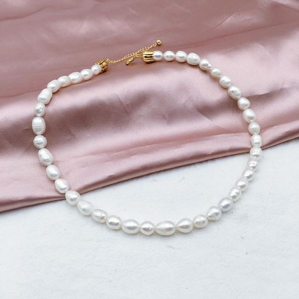 

pendant necklaces 2021 abstract freshwater pearl necklace white cultured, Silver