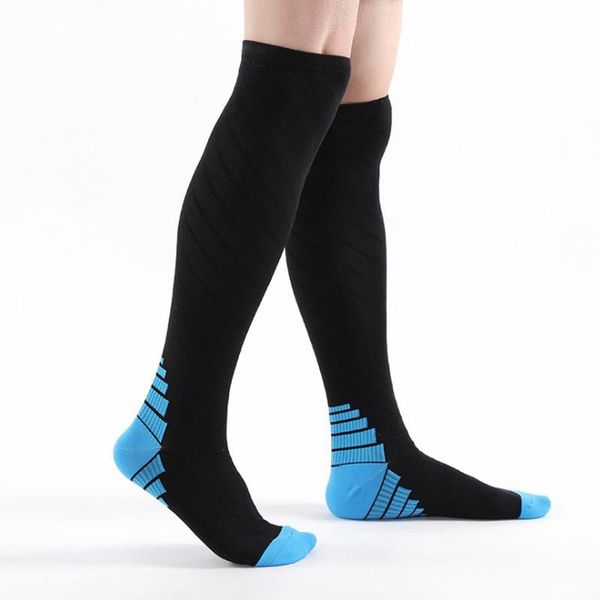 

sports socks running marathon cycling climbing long compression breathable deodorant basketball nylon soccer, Black