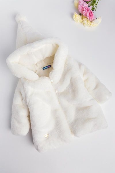 

jackets babymod hooded beige baby girl plush coat, Blue;gray