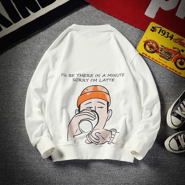 

2021 new funny picture, hip hop crewneck t-shirts sorry i'm after the clothes design brand 6c9c, Black