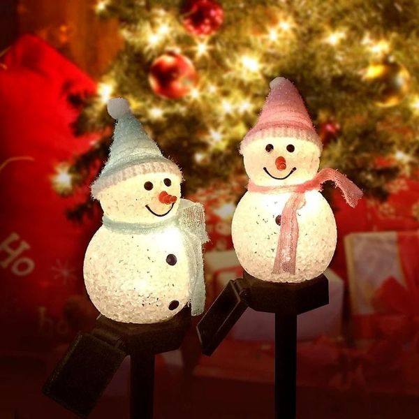

lawn lamps christmas series cartoon snowman ground lamp platform creative led light outdoor garden decoration landscape solar