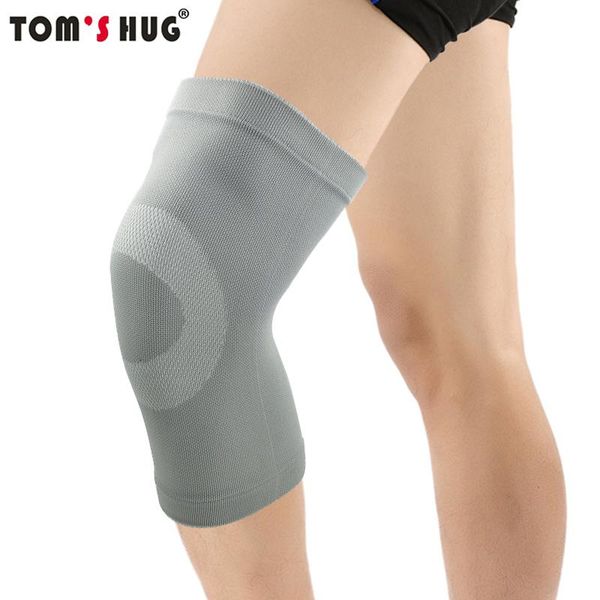 

elbow & knee pads 1 pcs high elastic sport support pad tom's hug pressure reducing ring kneepad summer air conditioning room thin warm, Black;gray