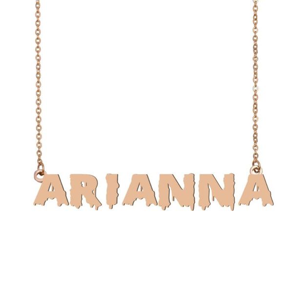 

pendant necklaces arianna name necklace , cool bloody art for halloween and santa's day jewelry gift kids boys girls, Silver
