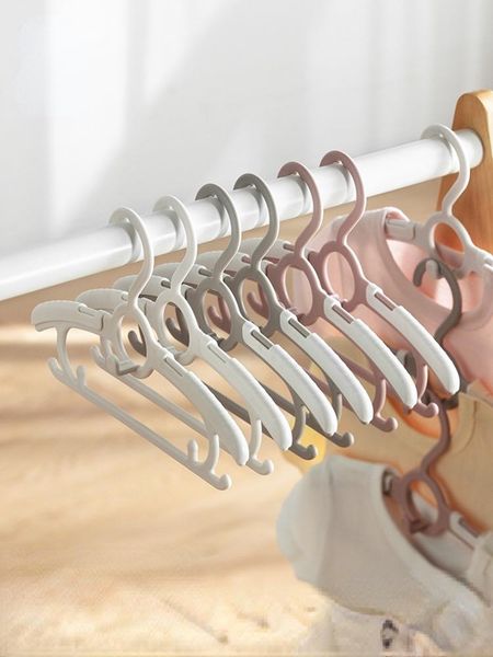 

hangers & racks 10 pcs children's retractable hanger baby child multifunction hung in the home seamless slip clothesline pole