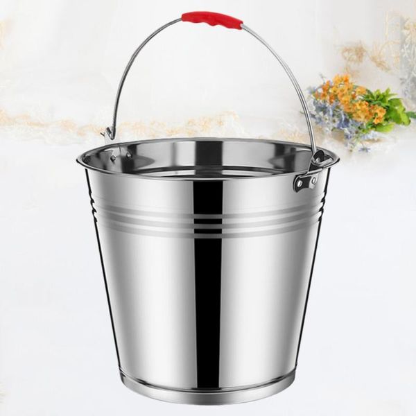

storage bags 1pc 6l household water holder multifunctional bucket for home (silver)