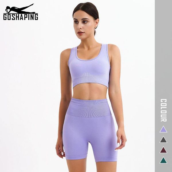 

yoga outfit women's tracksuit seamless set sports bra athletic shorts 2 pieces summer workout running fitness gym high waist
