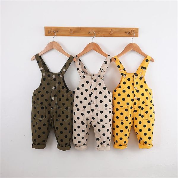 

spring arrival kids overalls fashion korean casual dot trousers for boys toddler girls jumpsuit baby child jumpsuits, Blue