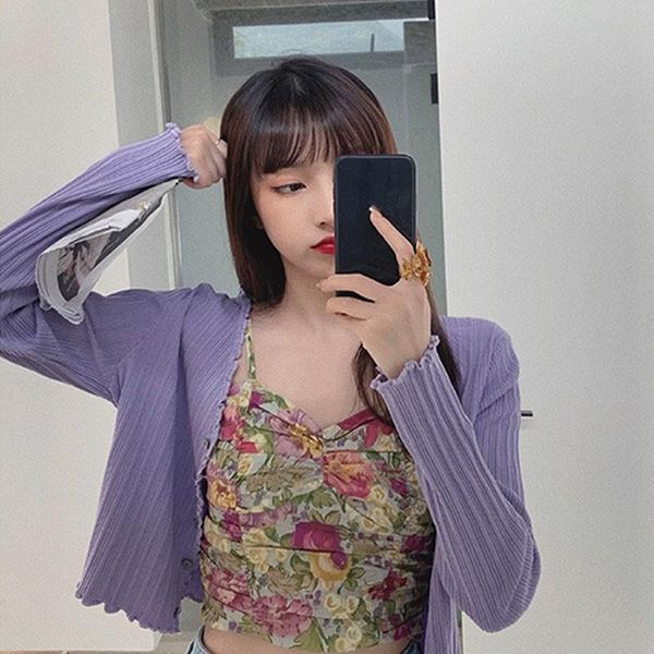 

women's jackets women gentle wind clavicle female slim thin breathable sunscreen knit cardigan, Black;brown