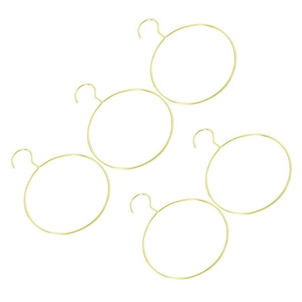 

hangers & racks 5pcs round clothes iron creative scarf metal hanger (golden)