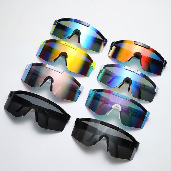 

luxury designer women mens sunglasses fashion half frame siamese large size sun glasses anti uv400 8 colors available 2313##, White;black