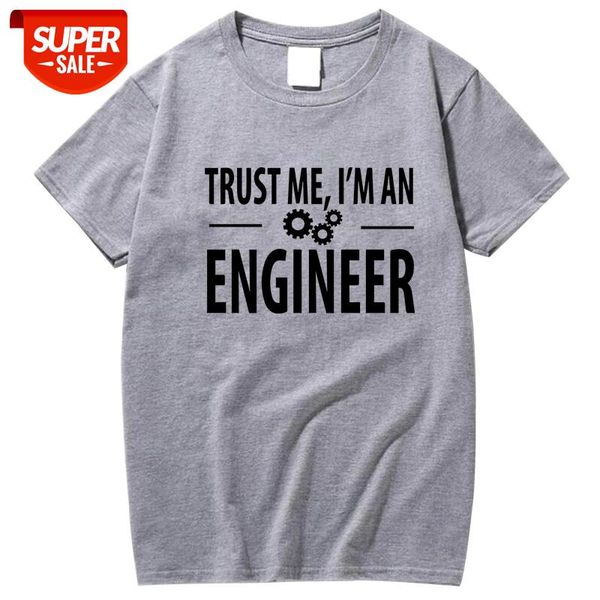 

100% cotton men t-shirts trust me, i am an engineer t shirts o-neck cool tees funny streetwear brand clothing t shirt #tf3e, White;black