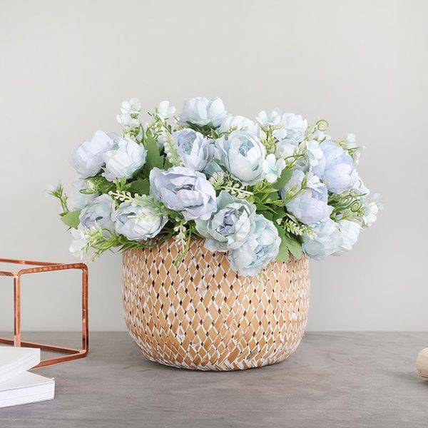 

deskdecoration imitation flowers bouquet european style 5 fork 7 head small peony wedding silk flower home decoration decora
