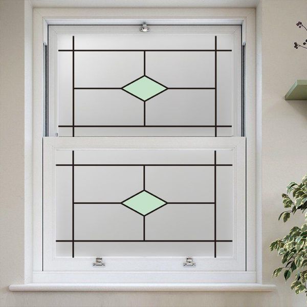

window stickers custom size film stained glass films frosted privacy static cling removable sticker japanese type retro pattern