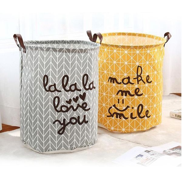 

large laundry basket letter storage barrel folding toys sundries organizer holder dirty clothes storage bucket laundry pouch
