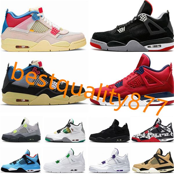 

men basketball shoes university blue black cement 4 4s white oreo unc taupe haze og bred mens trainers sneakers sports