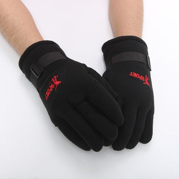 

fingerless gloves winter hiking climbing driving windproof outdoor sport touch screen glove anti slip for men thick warm sports, Blue;gray