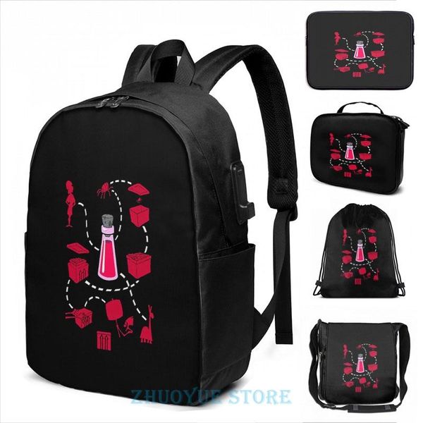

backpack funny graphic print yzmas potion usb charge men school bags women bag travel laptop
