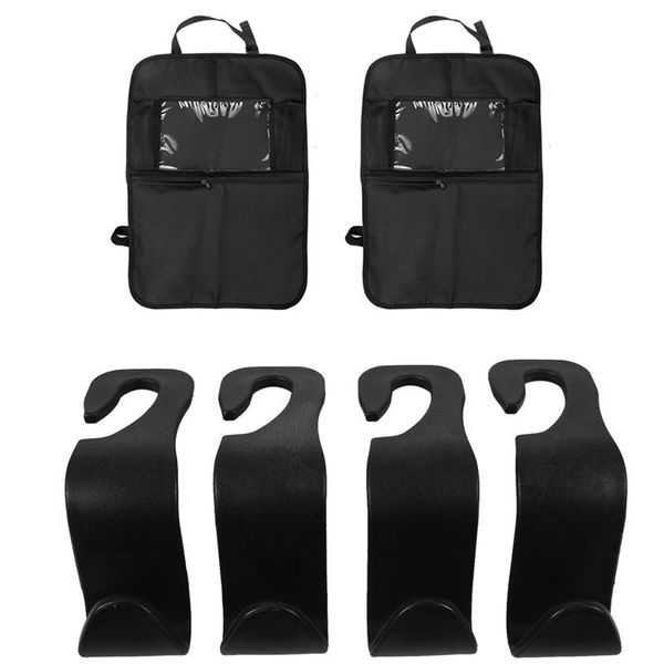 

car organizer 4 pcs back seat hanger storage hook & 2 backseat bag