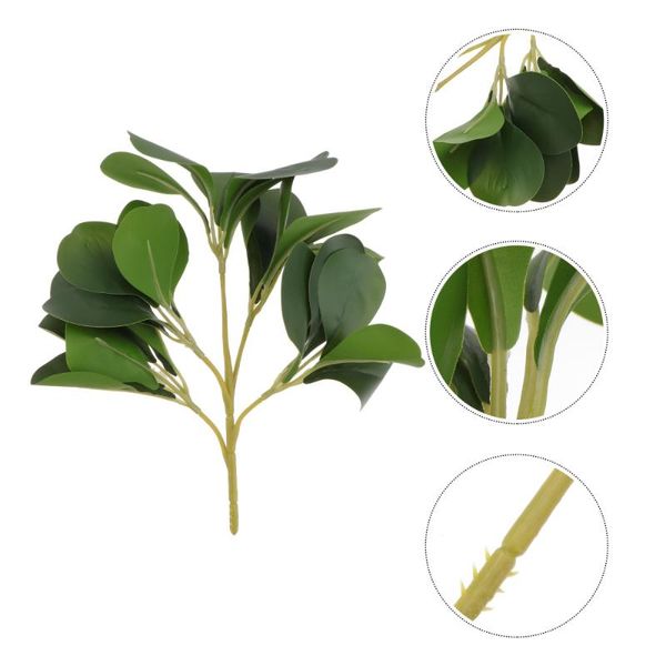 

2pcs flower arrangement decor artificial leaf decor fake green plant accessory