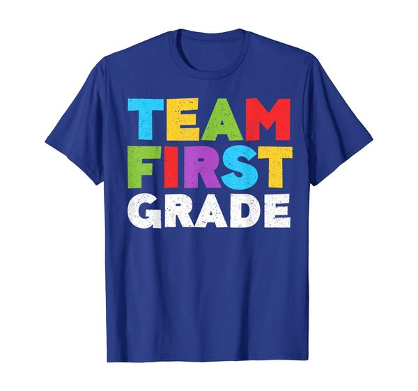 

team first grade t-shirt 1st grade back to school gift, White;black
