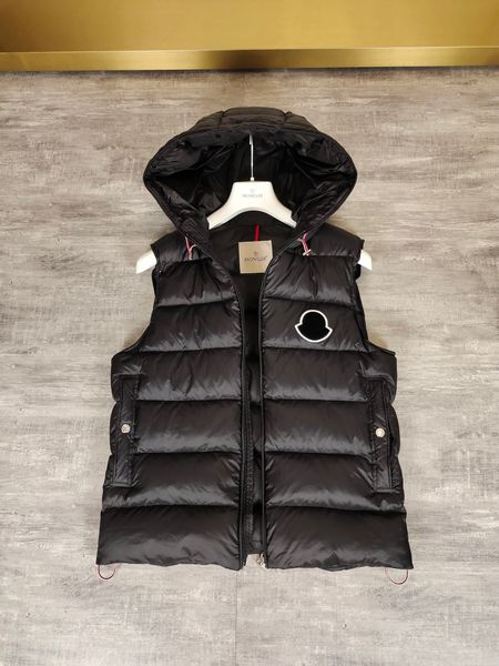 

2022 autumn winter sleeveless hoodie jacket men vest cotton-padded warm fleece lined mens coat zipper cardigans .xx1, Black;brown