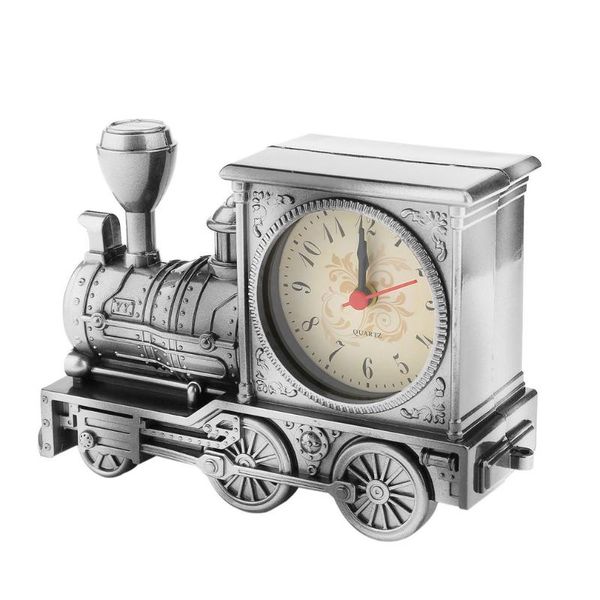 

other clocks & accessories vintage unique eye-catching artistic train shaped alarm clock for household shelf decoration with quartz movement