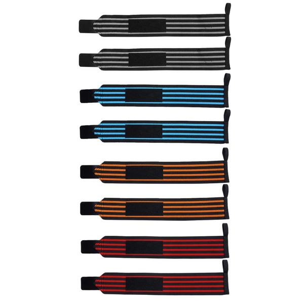 

wrist support professional weightlifting wristband training hand bands straps wraps guards for gym fitness 1 pair, Black;red