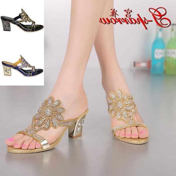 

sandals high heel rhinestone pumps women's shoes 2021, Black