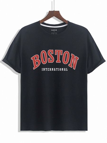 

men letter graphic tee v1a8#, White;black