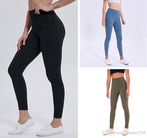 

solid color women yoga pants high waist sports gym wear leggings elastic fitness lady yoga jacket overall tights pants workout yoga leggings, Black;white