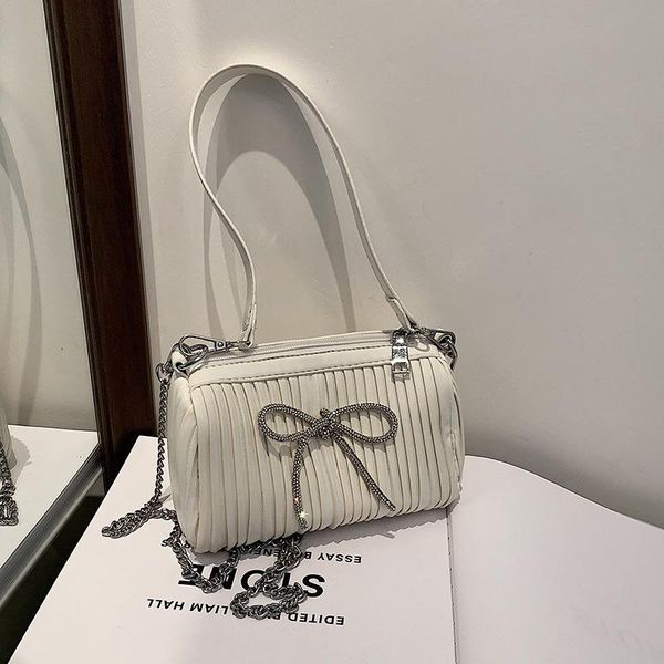 

evening bags 2021 summer women's bow fairy bag pleated underarm shoulder messenger purses and handbags luxury designer