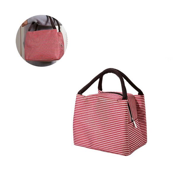 

camp furniture functional pattern cooler lunch box portable insulated canvas bag foldable thermal food picnic bags for women kids