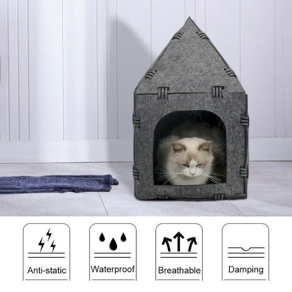 

diy splice felt house tunnel pet cats kitten tunnel multifunctional cave sleeping bed washing playing nest kennel supplies
