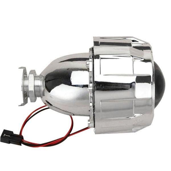 Party Dekoration 2,5 Zoll Xenon Mini Bi-Xenon HID Klar Projektor Objektiv Abdeckung Abdeckung Scheinwerfer Custom Scheinwerfer H1 H4 H7 Silber