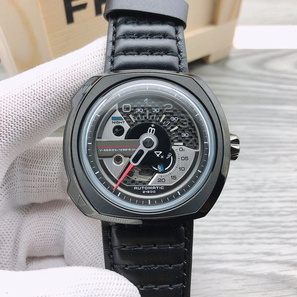 

wristwatches designer watches luxury mens watches automatic watch fine steel 47mm waterproof mechanical man watch v3-01, Slivery;brown